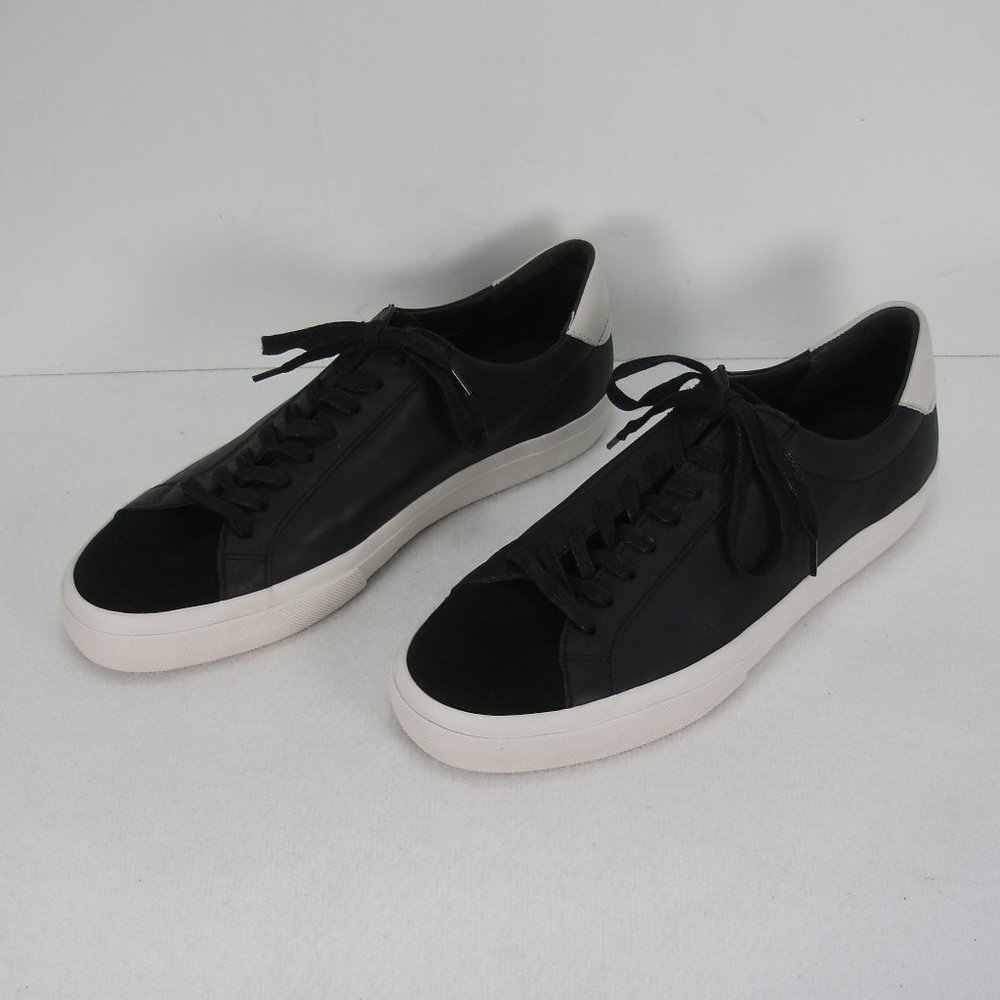 VINCE BLACK LEATHER SUEDE LACE UP SNEAKERS 8.5 M